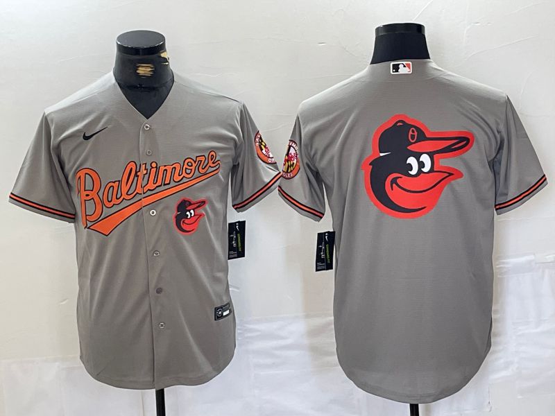 Men Baltimore Orioles Blank Grey Game 2024 Nike MLB Jersey style 8->baltimore orioles->MLB Jersey